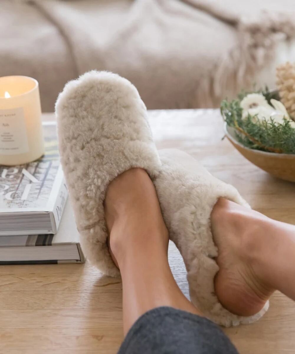 Jenni Kayne Shearling Moroccan Slipper